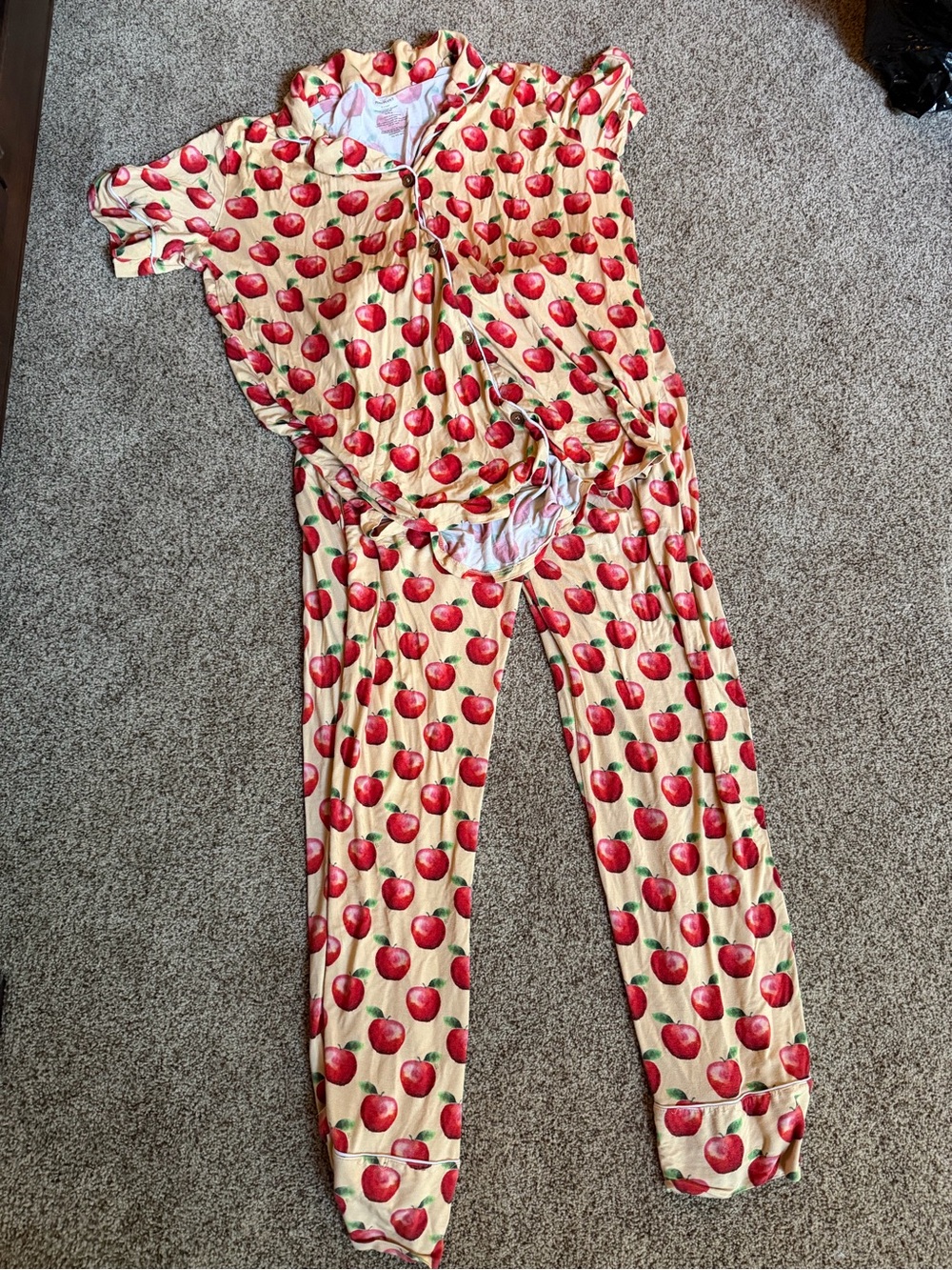 Posh Peanut Apple Print Pajama Set - XL